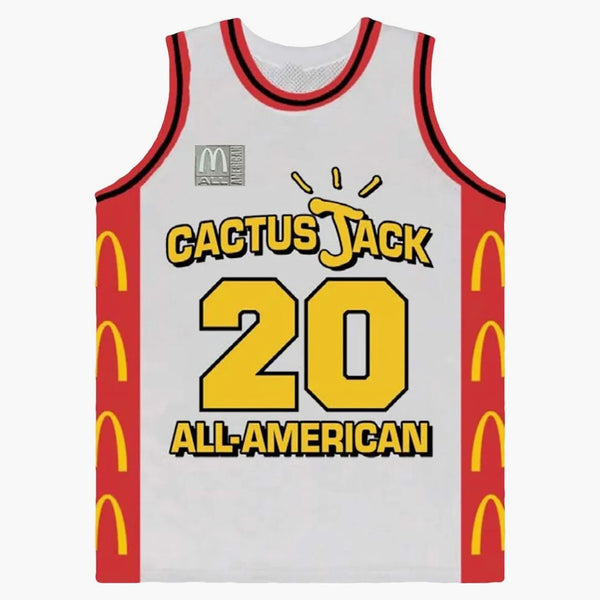 Travis Scott X Mcdonald's Cactus Jack All American Jersey White