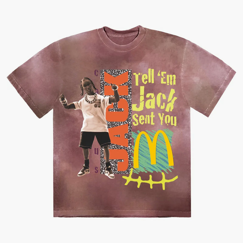 Travis Scott X Mcdonald's Jack Smile II T-shirt Berry