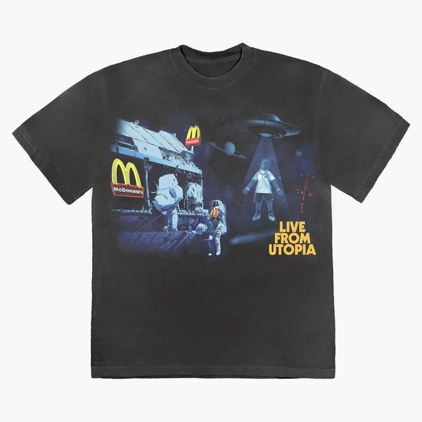 Travis Scott X Mcdonald's Live From Utopia T-shirt Black