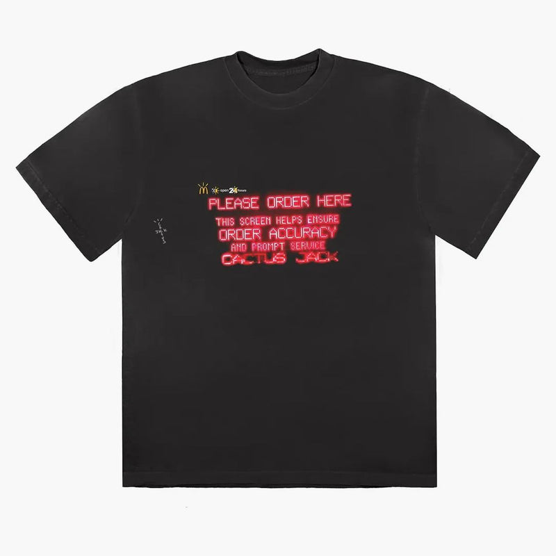 Travis Scott X Mcdonald's Order Here T-shirt Black