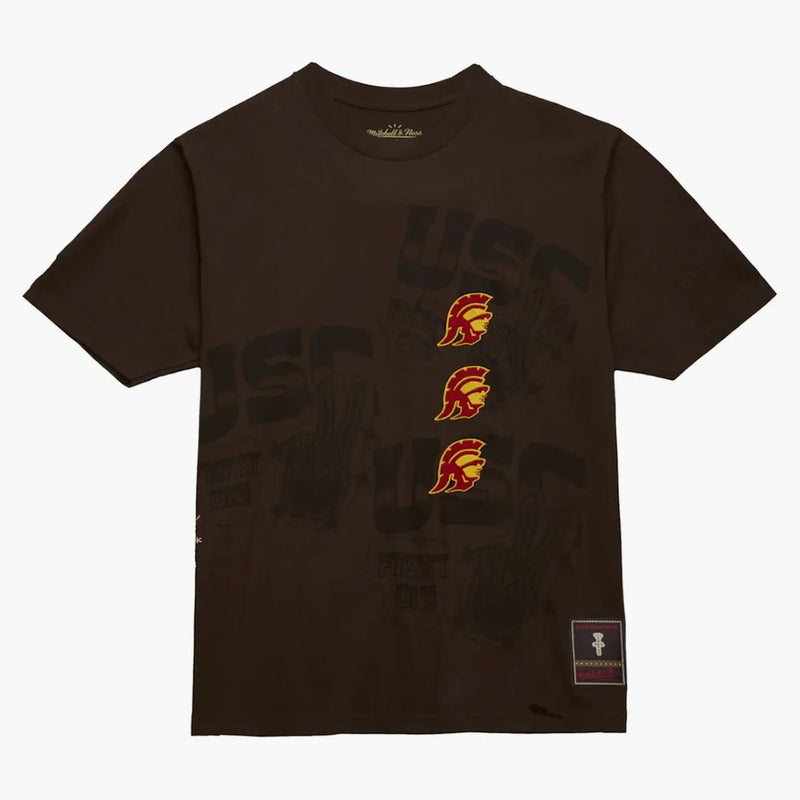 Travis Scott X Mitchell & Ness Usc Trojans Seal T-shirt Brown