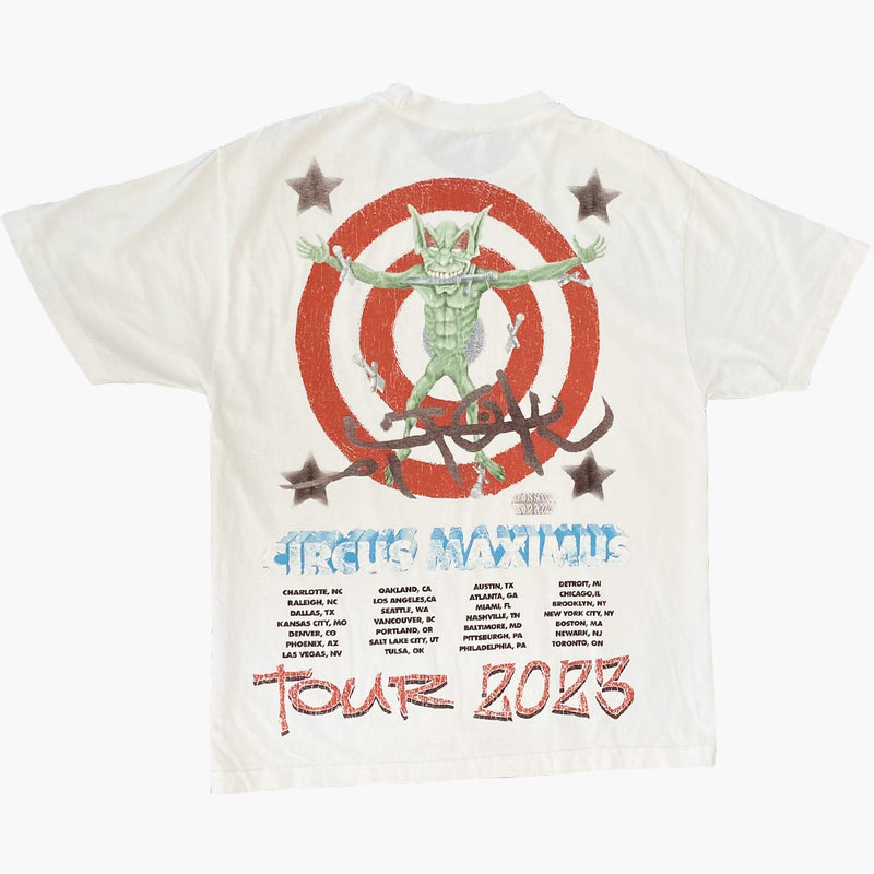 Travis Scott Utopia Circus Maximus 2023 Tour III Tee White Rückseite