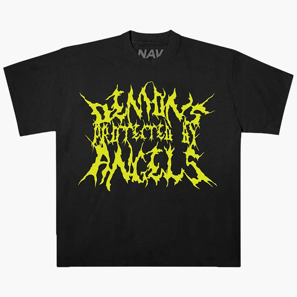 Vlone x nav dpba 2 t-shirt frastagliato nero