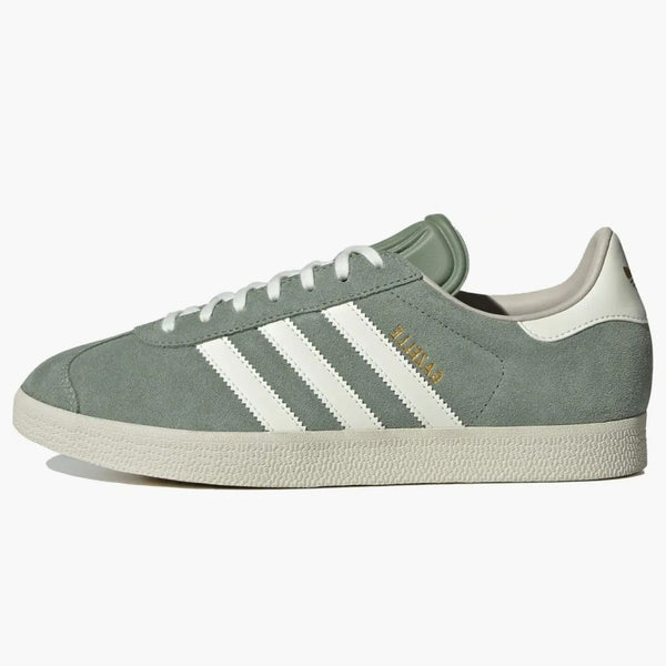 Adidas Gazelle Silver Green Off White