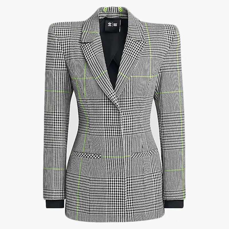 Adidas Ivy Park Halls Of Ivy Suit Jacket (asia Sizing) White/black/semi Solar Slime