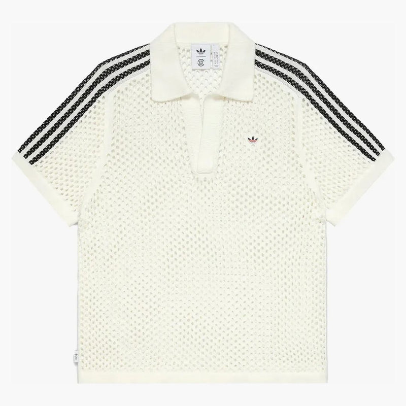 Adidas X Edison Chen Crochet Polo Shirt White