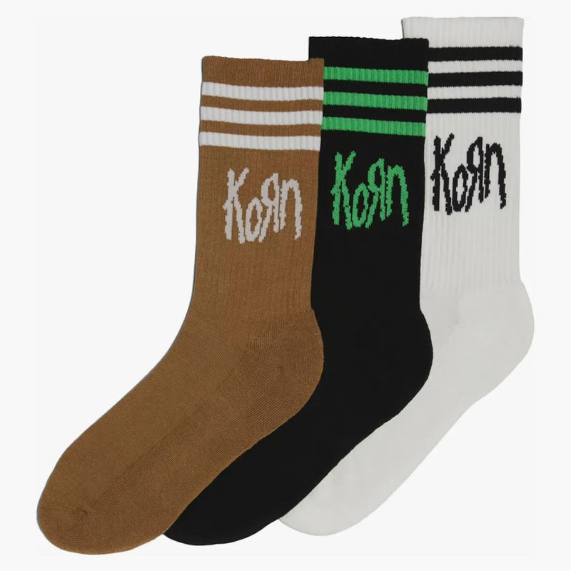 Adidas X Korn Sock Set (3 Pack) Off White/black/brown Desert