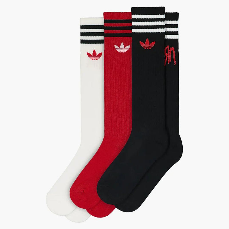 Adidas X Korn Socks (set Of 3) White/black/better Scarlet