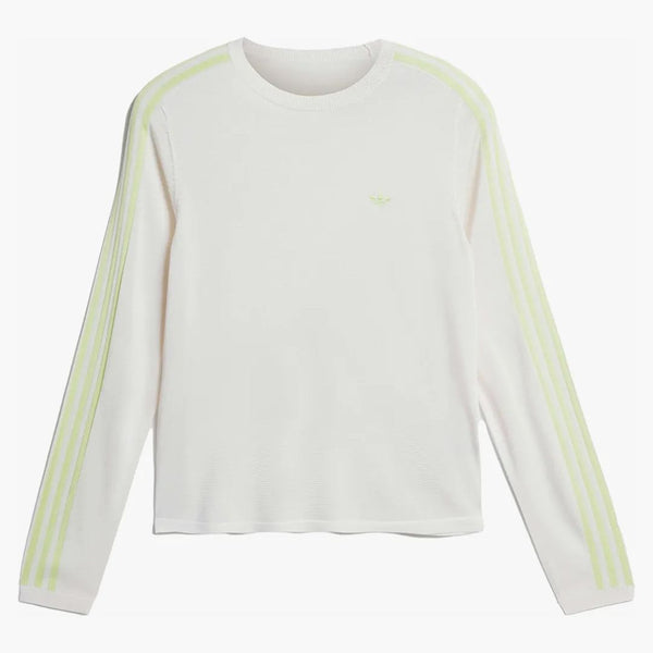 Adidas X Wales Bonner Knit Long Sleeve Tee Chalk White/semi Frozen Yellow