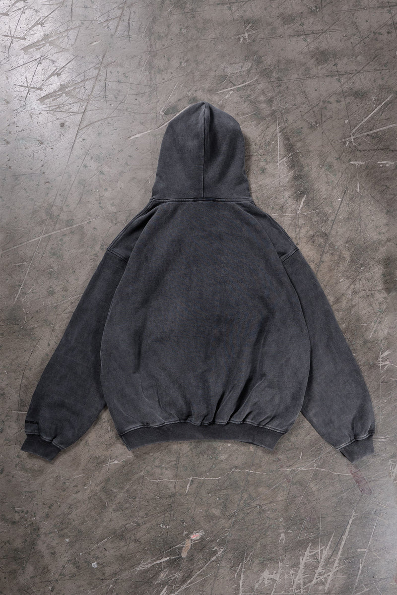 Favela Rose Black Washed Hoodie