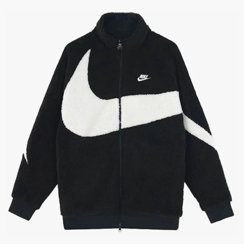 Nike Big Swoosh Reversible Boa Jacket (Asia Sizing) Black Sail