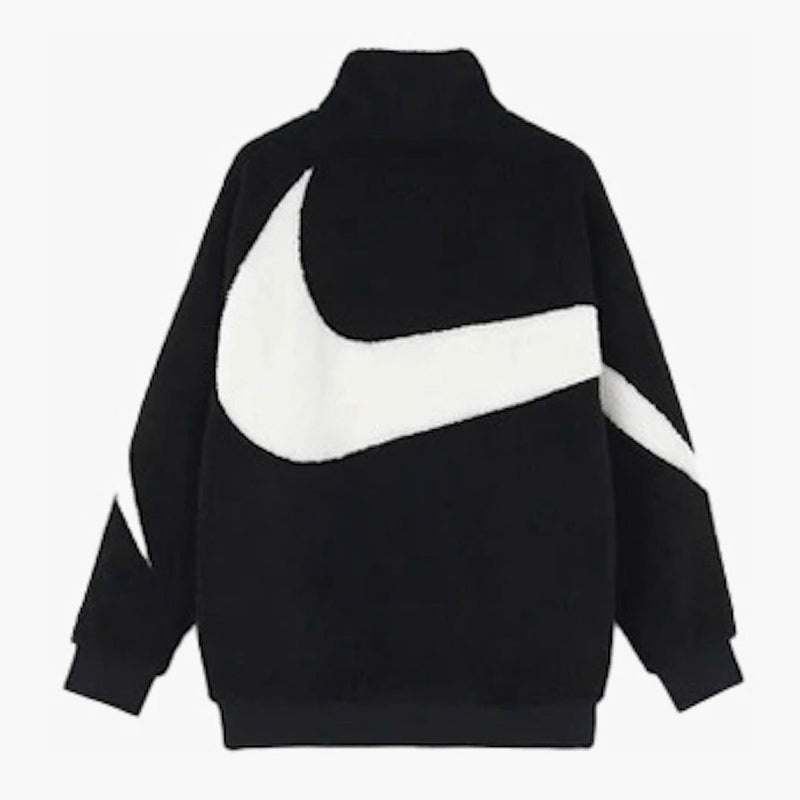 Nike Big Swoosh Reversible Boa Jacket (Asia Sizing) Black Sail