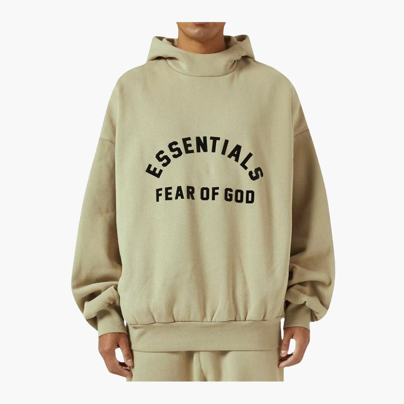 Fear of God Essentials Hoodie Dusty Beige (Black Print) (SS23)