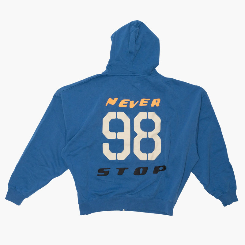 Pegador Corey Terry Boxy Zip Up Hoodie Blue Rückseite