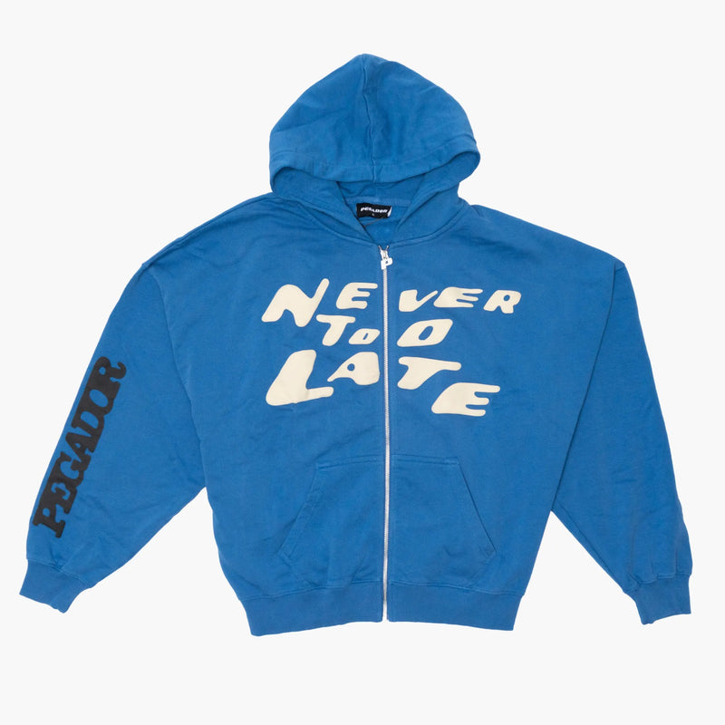 Pegador Corey Terry Boxy Zip Up Hoodie Blue